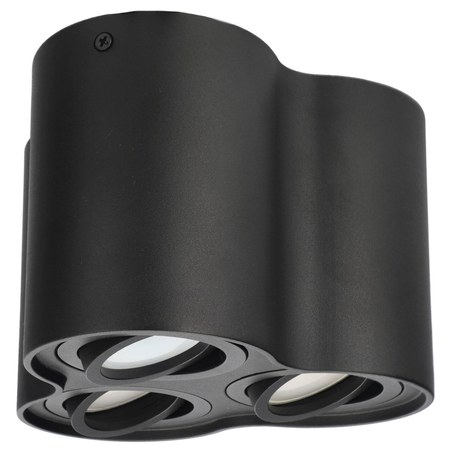 SKAND 3 Black 3xGU10 IP20 round black triple ceiling spot luminaire EDO777107 Edo Solutions
