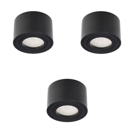 Komplet 3x ZALDA OV Black IP20 (EDO777450) + 3x GARI LED INSERT 4,8W 3000K (EDO777639), EDO777450-5WLED-3pak EDO Solutions